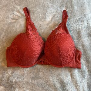 Auden Deep Red/Orange Lace Bra